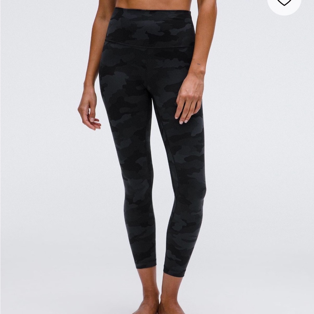Lululemon Align 25” Black Camouflage Leggings